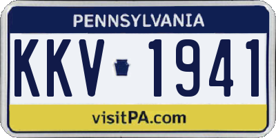 PA license plate KKV1941