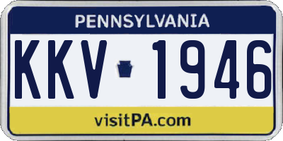 PA license plate KKV1946