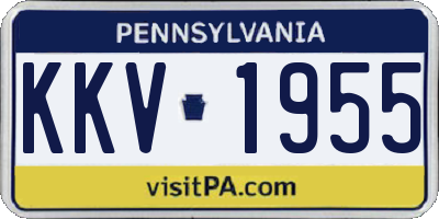 PA license plate KKV1955