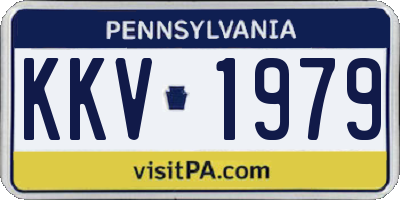 PA license plate KKV1979