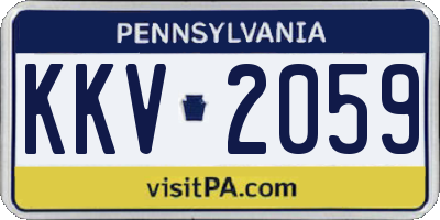 PA license plate KKV2059