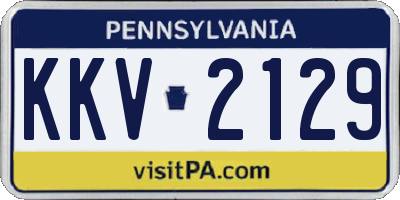 PA license plate KKV2129