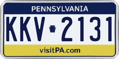 PA license plate KKV2131
