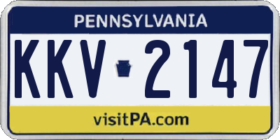 PA license plate KKV2147