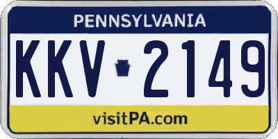 PA license plate KKV2149