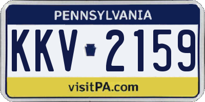 PA license plate KKV2159