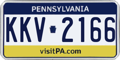 PA license plate KKV2166