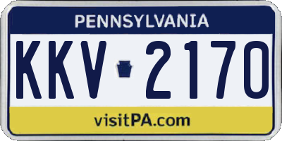 PA license plate KKV2170