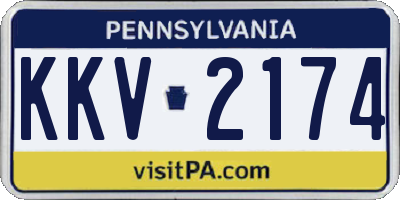 PA license plate KKV2174