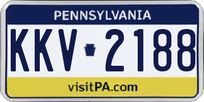 PA license plate KKV2188