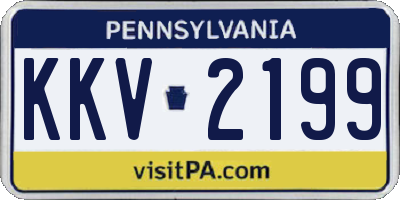 PA license plate KKV2199