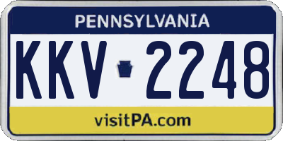 PA license plate KKV2248