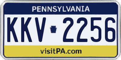 PA license plate KKV2256
