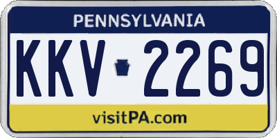 PA license plate KKV2269