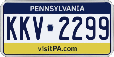 PA license plate KKV2299