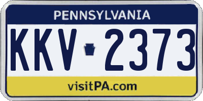 PA license plate KKV2373