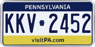 PA license plate KKV2452