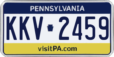 PA license plate KKV2459