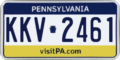 PA license plate KKV2461