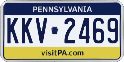 PA license plate KKV2469