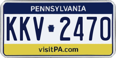 PA license plate KKV2470