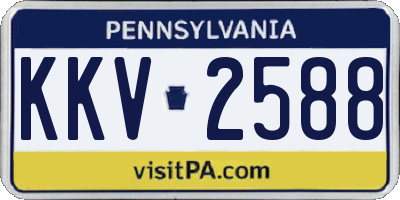 PA license plate KKV2588