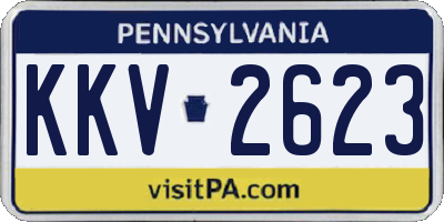 PA license plate KKV2623