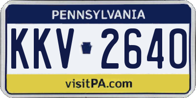 PA license plate KKV2640