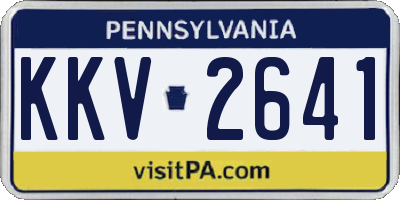 PA license plate KKV2641