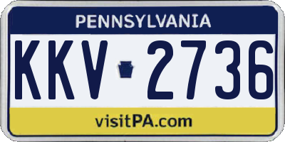 PA license plate KKV2736