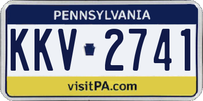 PA license plate KKV2741