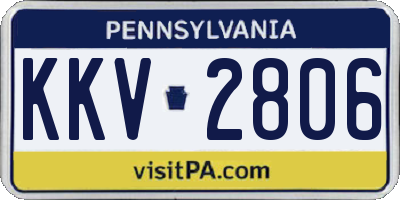 PA license plate KKV2806