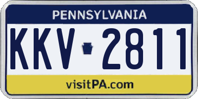 PA license plate KKV2811