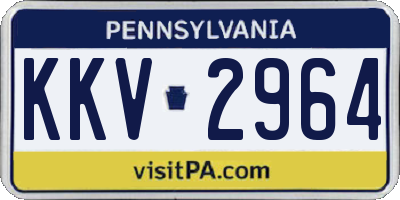 PA license plate KKV2964