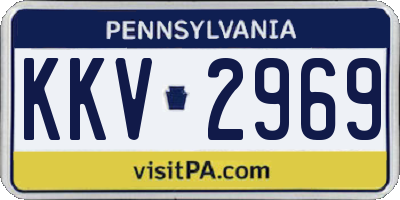 PA license plate KKV2969