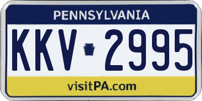 PA license plate KKV2995