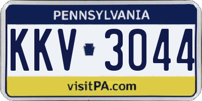 PA license plate KKV3044
