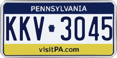 PA license plate KKV3045