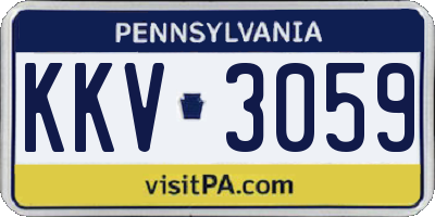 PA license plate KKV3059