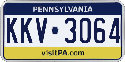 PA license plate KKV3064
