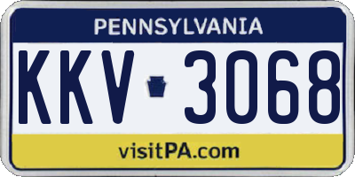 PA license plate KKV3068