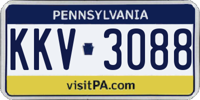 PA license plate KKV3088