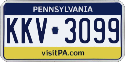 PA license plate KKV3099