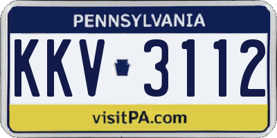PA license plate KKV3112