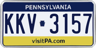 PA license plate KKV3157