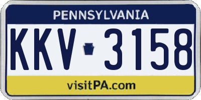 PA license plate KKV3158