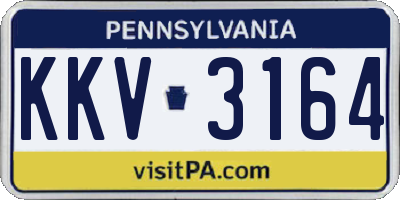 PA license plate KKV3164