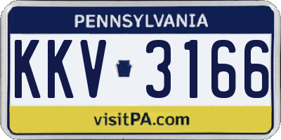 PA license plate KKV3166