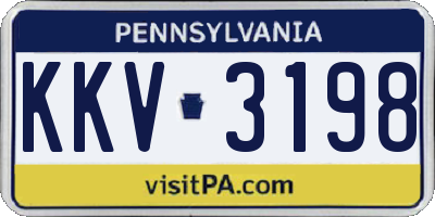 PA license plate KKV3198