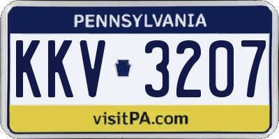PA license plate KKV3207